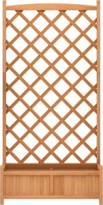 vidaXL Donica z trejażem, brązowa, lite drewno jodłowe 4