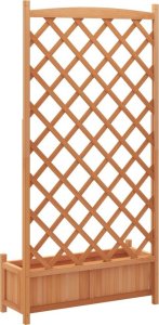 vidaXL Donica z trejażem, brązowa, lite drewno jodłowe 6