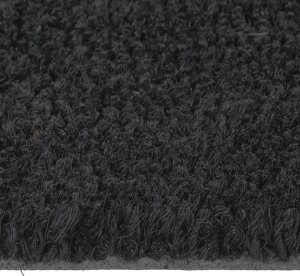 vidaXL Wycieraczka, czarna, półokrągła, 50x80 cm, włókno kokosowe 4