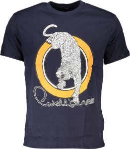 Cavalli Class NIEBIESKI T-SHIRT MĘSKI Z KRÓTKIM RĘKAWEM KLASY CAVALLI L 1