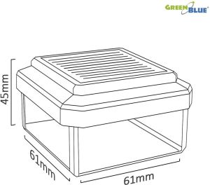 GreenBlue Lampa solarna na słupek LED 60*60 daszek kopertowy (GB126) 6