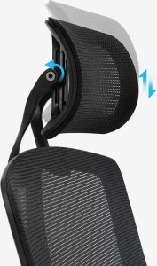 Krzesło biurowe Songmics Ergonomiczne biuro i krzesło biurkowe z podparciem lędźwiowym, obrotowe krzesło komputerowe z regulowanym zagłówkiem i podłokiet 8