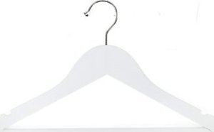 Songmics Wieszaki na ubrania drewno, opakowanie 20, z mostem i wycięciem, 360 ° obrotowy haczyk biały 35 cm CRW06W-20 5