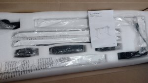 Songmics Zestaw wysokości biurka elektrycznego, stojak na biurko, podwójny silnik z hakiem, nieskończenie regulowany, funkcja pamięci, st 3