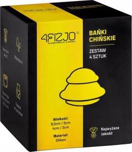 4fizjo Bańki chińskie silikonowe MED+ 4szt. niebieskie 2