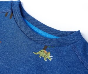 vidaXL Bluza dziecięca, ciemnoniebieski melanż, 116 2