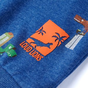 vidaXL Bluza dziecięca, ciemnoniebieski melanż, 116 3