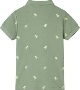 vidaXL Koszulka dziecięca polo, khaki, 104 2