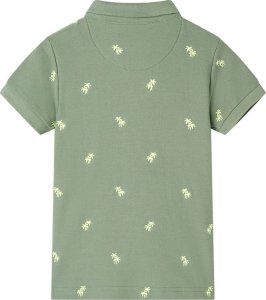vidaXL Koszulka dziecięca polo, khaki, 116 2