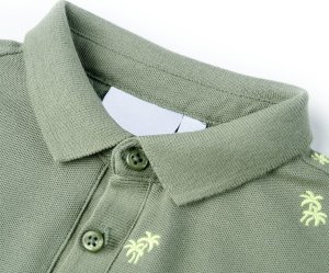 vidaXL Koszulka dziecięca polo, khaki, 116 3