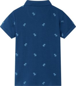 vidaXL Koszulka dziecięca polo, ciemnoniebieska, 92 2