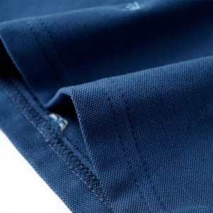 vidaXL Koszulka dziecięca polo, ciemnoniebieska, 92 5