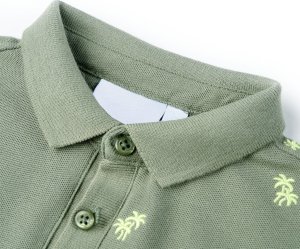 vidaXL Koszulka dziecięca polo, khaki, 92 3