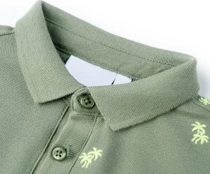 vidaXL Koszulka dziecięca polo, khaki, 140 3