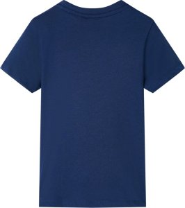 vidaXL Koszulka dziecięca z krótkimi rękawami, ciemnoniebieska, 128 2