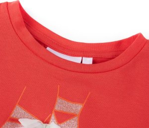 vidaXL Koszulka dziecięca z krótkimi rękawami, czerwona, 140 3