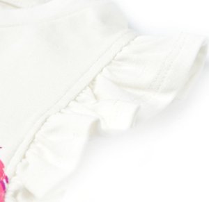 vidaXL Koszulka dziecięca z krótkimi rękawami, ecru, 104 4