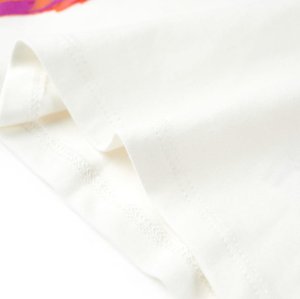 vidaXL Koszulka dziecięca z krótkimi rękawami, ecru, 104 7