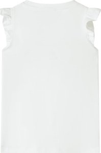 vidaXL Koszulka dziecięca z krótkimi rękawami, ecru, 116 2