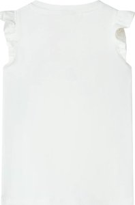 vidaXL Koszulka dziecięca z krótkimi rękawami, ecru, 140 2