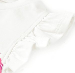 vidaXL Koszulka dziecięca z krótkimi rękawami, ecru, 140 4