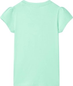 vidaXL Koszulka dziecięca z krótkimi rękawami, jasnozielona, 116 2