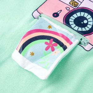 vidaXL Koszulka dziecięca z krótkimi rękawami, jasnozielona, 116 5