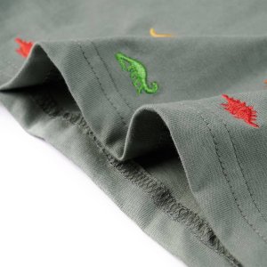 vidaXL Koszulka dziecięca z krótkimi rękawami, khaki, 140 6