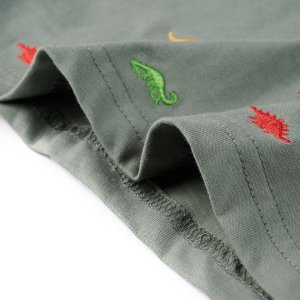 vidaXL Koszulka dziecięca z krótkimi rękawami, khaki, 128 6