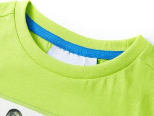 vidaXL Koszulka dziecięca z krótkimi rękawami, limonkowa, 116 3