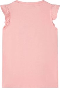 vidaXL Koszulka dziecięca z krótkimi rękawami, różowa, 116 2