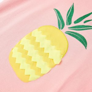 vidaXL Koszulka dziecięca z krótkimi rękawami, różowa, 116 4