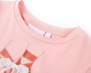 vidaXL Koszulka dziecięca z krótkimi rękawami, różowa, 116 2