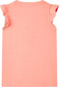 vidaXL Koszulka dziecięca, neonowy koral, 128 2