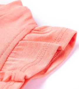 vidaXL Koszulka dziecięca, neonowy koral, 128 5