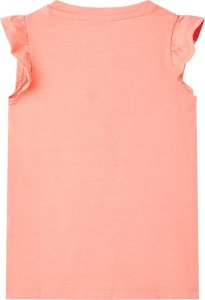 vidaXL Koszulka dziecięca, neonowy koral, 140 2