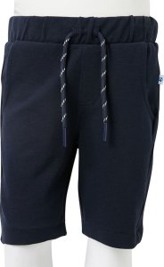 vidaXL Szorty dziecięce ze sznurkiem ściągającym, granatowe, 140 8
