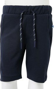 vidaXL Szorty dziecięce ze sznurkiem ściągającym, granatowe, 92 8