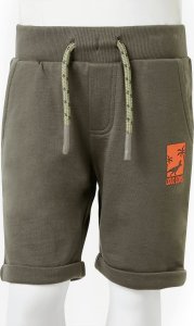 vidaXL Szorty dziecięce ze sznurkiem, ciemne khaki, 128 8