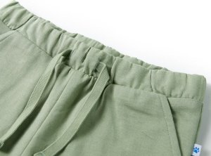 vidaXL Szorty dziecięce ze sznurkiem, jasne khaki, 104 3