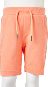 vidaXL Szorty dziecięce ze sznurkiem, neonowy pomarańcz, 140 8