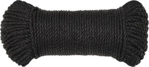 vidaXL Linka robocza, czarna, 3 mm, 50 m, polipropylen 3