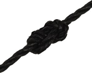 vidaXL Linka robocza, czarna, 3 mm, 50 m, polipropylen 4