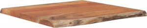 vidaXL Stolik boczny, 40x40x2,5 cm, drewno akacjowe, naturalna krawędź 2