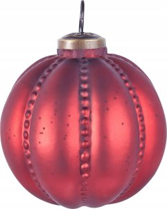 Beliani Zestaw 6 bombek szklanych czerwony ARGENTIN 4