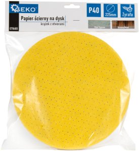 Geko Papier ścierny na dysk – krążek z otworami 225mm P40 /żyrafa/ (10/100/500) 2