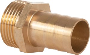 Geko Nypel mosiężny na wąż 19mm – gwint zewnętrzny 3/4" – na klucz (250) 3