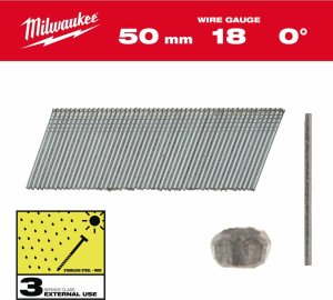 Milwaukee MILWAUKEE INOX PINS 18G/50mm /5000 pcs. - M18FN18GS 1