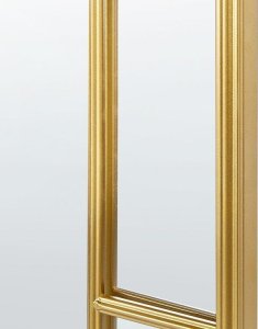 Beliani Lustro ścienne metalowe 60 x 170 cm złote CROSSES 4