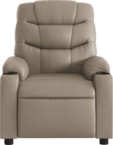 vidaXL vidaXL Rozkładany fotel masujący, elektryczny, cappuccino, ekoskóra 9